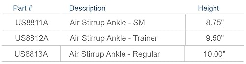 Miniatura 2 de United Ortho US8811A - Tobillera con estribo de aire, talla S, color negro