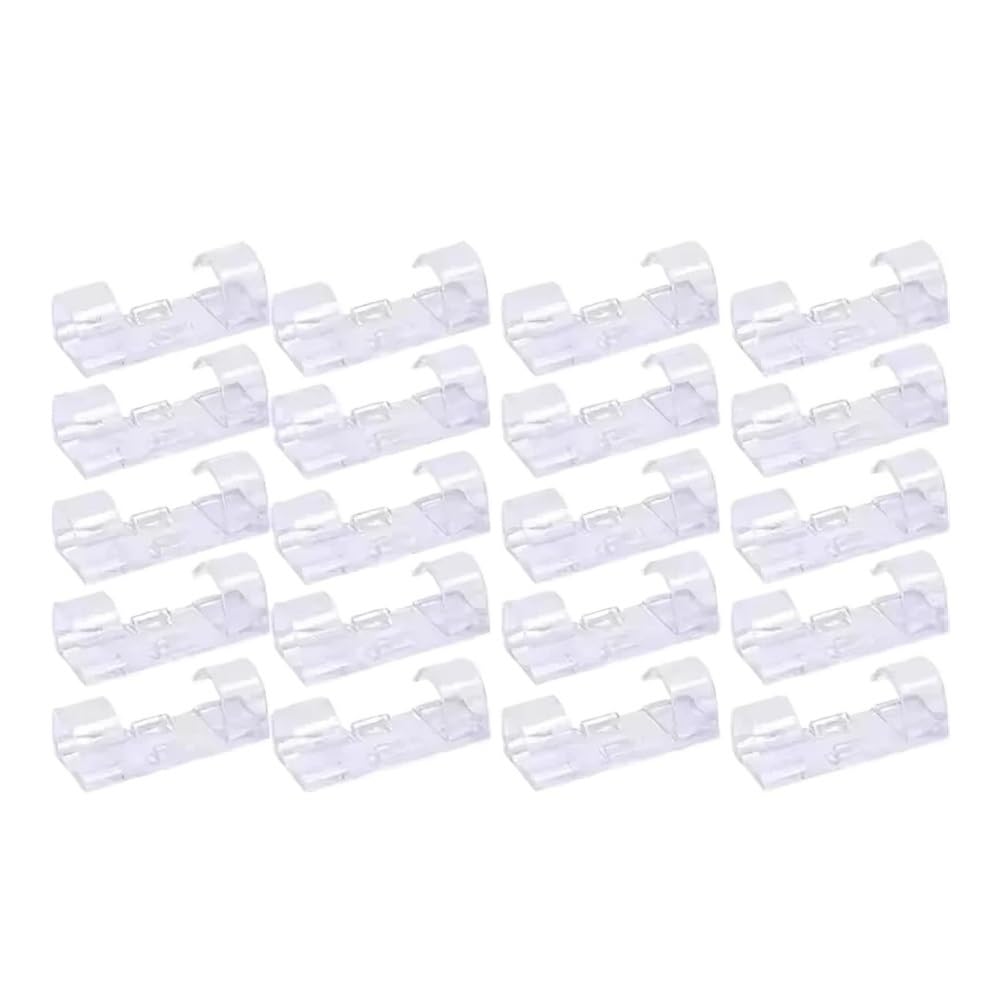 Sunrrafck 10Pcs-Transparet 10Pcs Cable Clips Organizer Drop Wire Holder Cord Management Self-Adhesive Manager Fixed Clamp Winder For Home Office Car(10Pcs-Transparet)