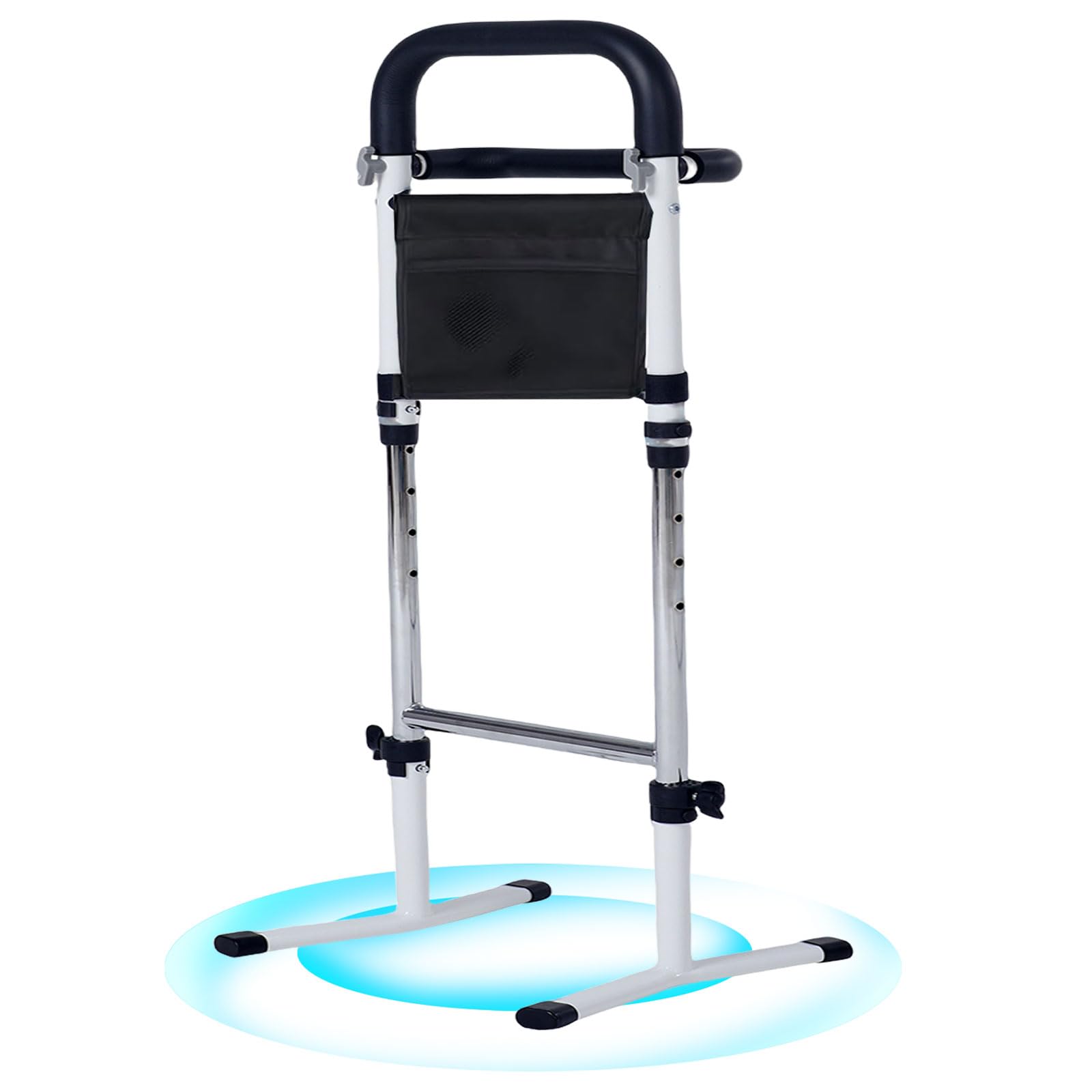 Aide pour Se Lever du Lit avec Pieds Antidérapants,Aide à la Station Debout pour Personne âgée,Salle de Bain,Toilettes 75-91 cm Réglable,Charge Max 136 KG