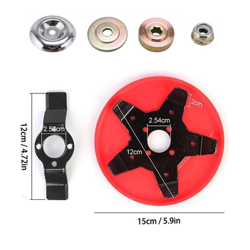 Compatibile con la testina a doppio scopo for diserbo e disco da taglio | Disco tagliente bidirezionale for attrezzature da diserbo e pulizia esterni(Head with 4 Parts)