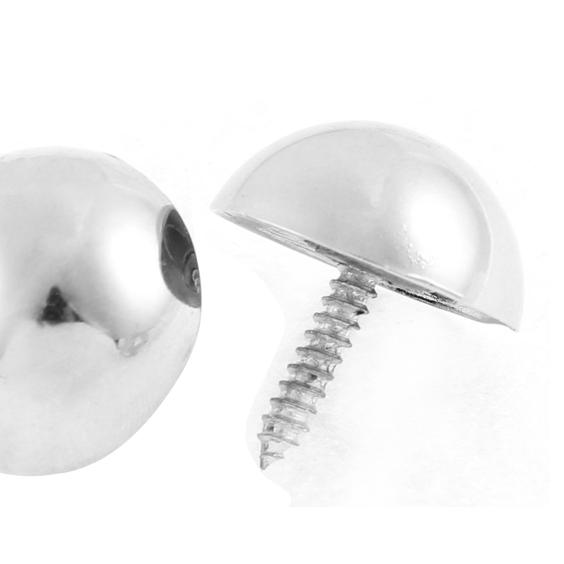 Aexit Half Ball Quality Parts Shaped Cap Mirror Nails Silver Tone 4 Pcs Model:22as20qo378