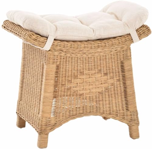 Krines Home Fußhocker mit geschwungener Ablage, Stabiler...