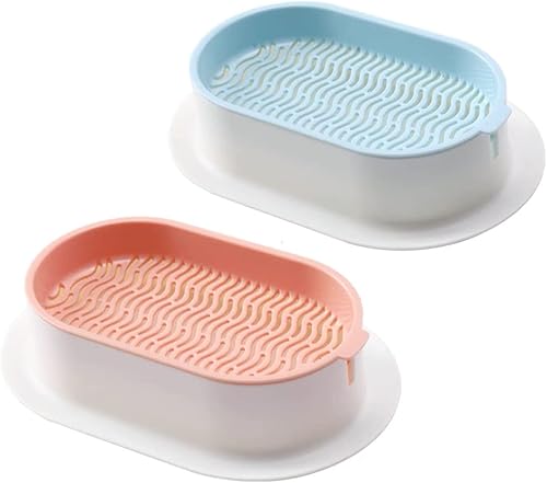 Maceta hidropónica de césped para gatos, 2 unidades (no incluye semillas), sin suelo, limpia, sin olor, kit de césped para gatos con diseño separado