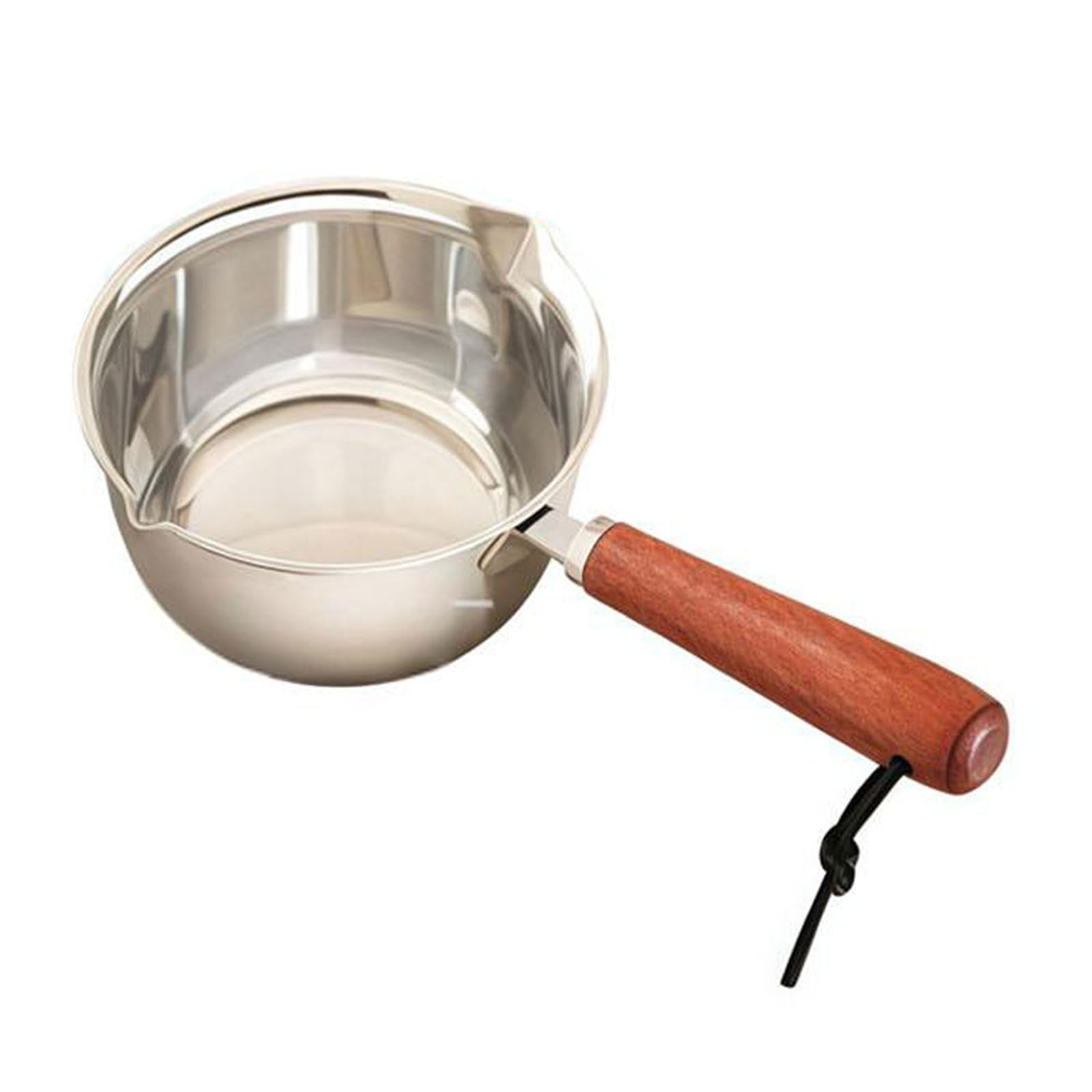 Xinsheinelry Stainless Steel Pan for Warming Milk Butter and Sauces in Kitchen Wooden Handle Saucepan