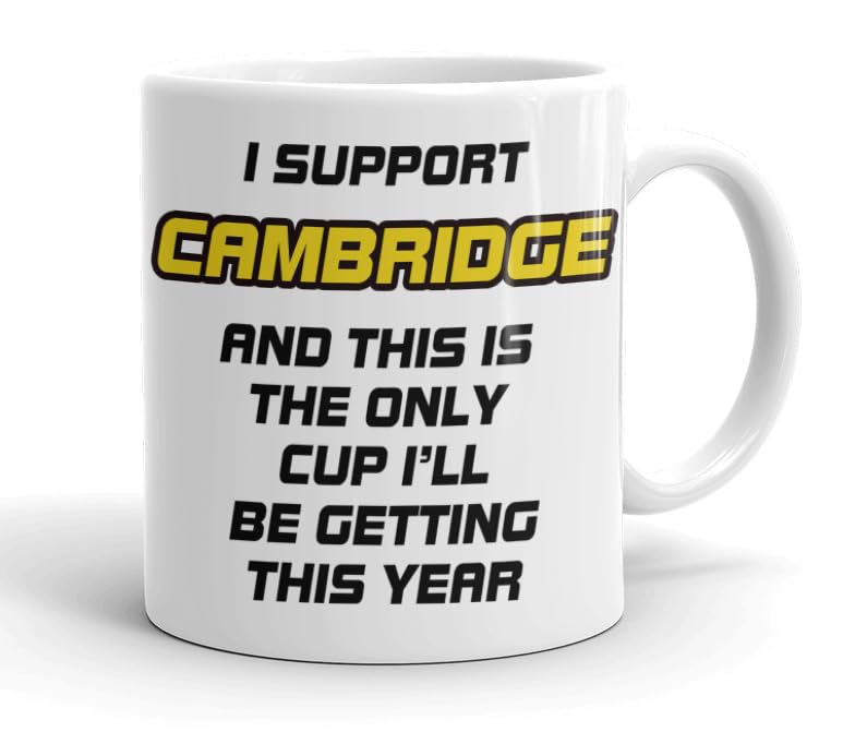 VIROSA Funny Football Mug – “This is The Only Cup I’ll Be Getting This Year” – Funny Gift for Cambridge Fans, Dad, Brother or Friend – 11oz Ceramic Coffee Cup – Birthday, Xmas, Father’s Day — image 1