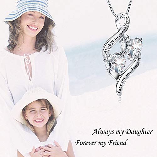 925-Sterling-Silver-Always-My-DaughterSister-Forever-My-Friend-Double-Love-Heart-Pendant-Necklace-Mother-Daughter-Bracelet-Jewelry-Gifts-for-Sister-Women-Couples-Wife-Mom-Girlfriend