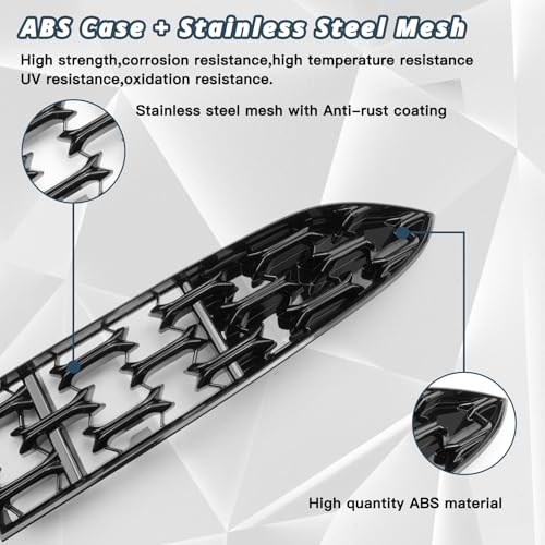 Image of (2PCS /Sets) CX5 Front Grill Mesh Inserts Trims for Mazda CX-5 KF Accessories ABS Material Front Grille Guard Compatible with 2022 2023 2024 2025 Mazda CX5(420MM)