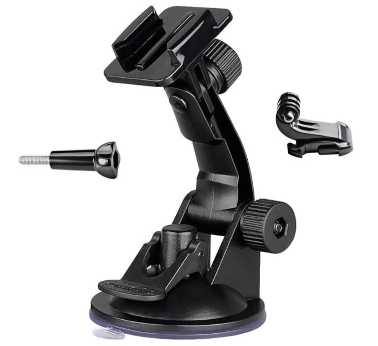 Car Windshield Suction Cup Mount+Screw+J Hook Buckles Compatible with Gopro Hero 12/11/10/9/8/7/6/5/4 Action Cameras Black-image-47