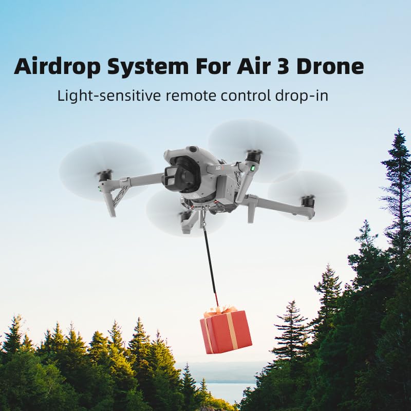 BeisDirect Sistema Airdrop para dron para DJI AIR 3, accesorios, dispositivo de liberación de caída de carga útil/entrega/transporte para DJI Air Aerial Gift Thrower Accesorios