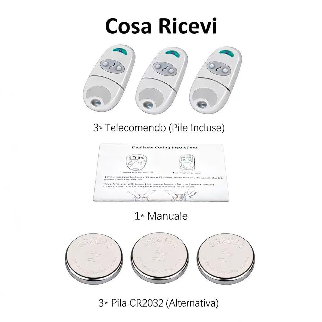 Telecomando 432EV 432EE 432NA 433,92 MHz 3pz