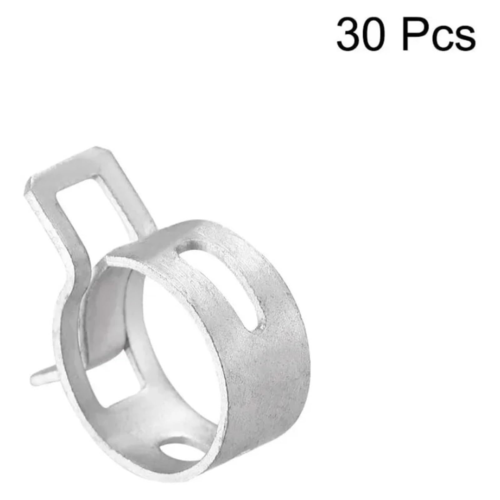 30 szt. zacisków sprężynowych do przewodów paliwowych, silikonowych, pierścieni ze stali manganowej w kolorze srebrnym, 6,5/7/8/9/10/11/12/13/14/15/16/18 mm(18mm)