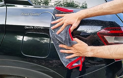 Image of SOFTSPUN Microfiber Cloth for Car - 600 GSM, 40X60cms, 1Pcs, Grey Twisted Loop Super Absorbent Towel - Edgeless Design with Plush Pile and Lint Free Cloth for Drying and Detailing.
