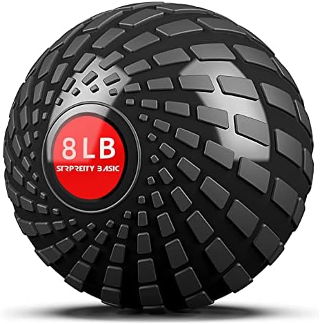 STRPRETTY BASIC Medicine Ball 8 lbs Weighted Slam Ball for Strength and Crossfit Workout (Tyre Black)