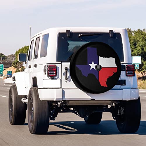 Image of Texas Flag Spare Tire Cover with Backup Camera Hole Wheel Tire Cover Fit Trailer, RV, SUV and Many Vehicle 12inch