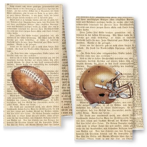 YRDBGHZDF Vintage Football Kitchen Towels Gifts for Football Lovers Players Dish Tea Towels Footballs Fan Coach Gifts Decorative Hand Towel for Bathroom Kitchen 16x24 Inch Set of 2