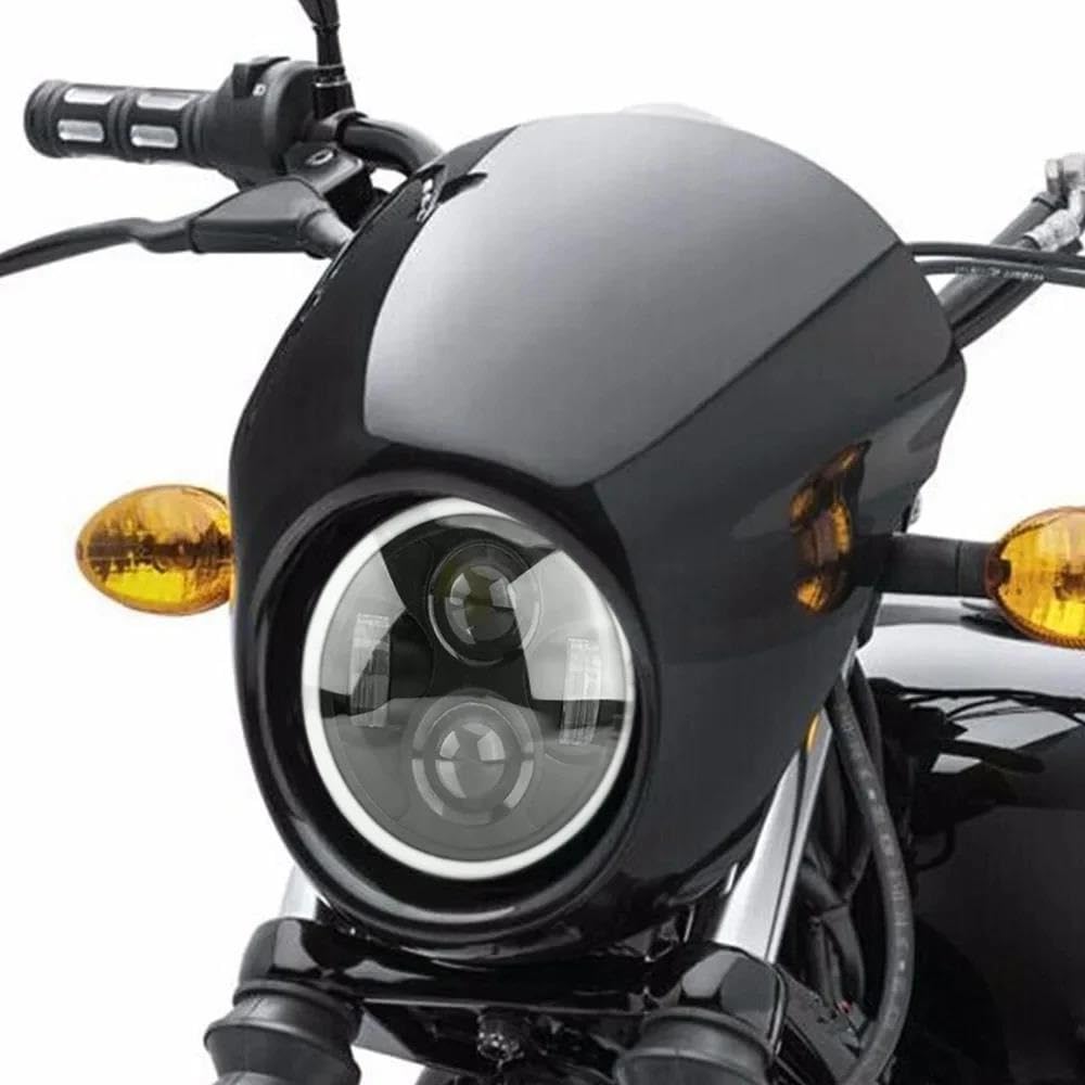 Per Harley Per Davidson FLD Touring Softail 7 Pollici Universale LED Moto Faro Angel Eye