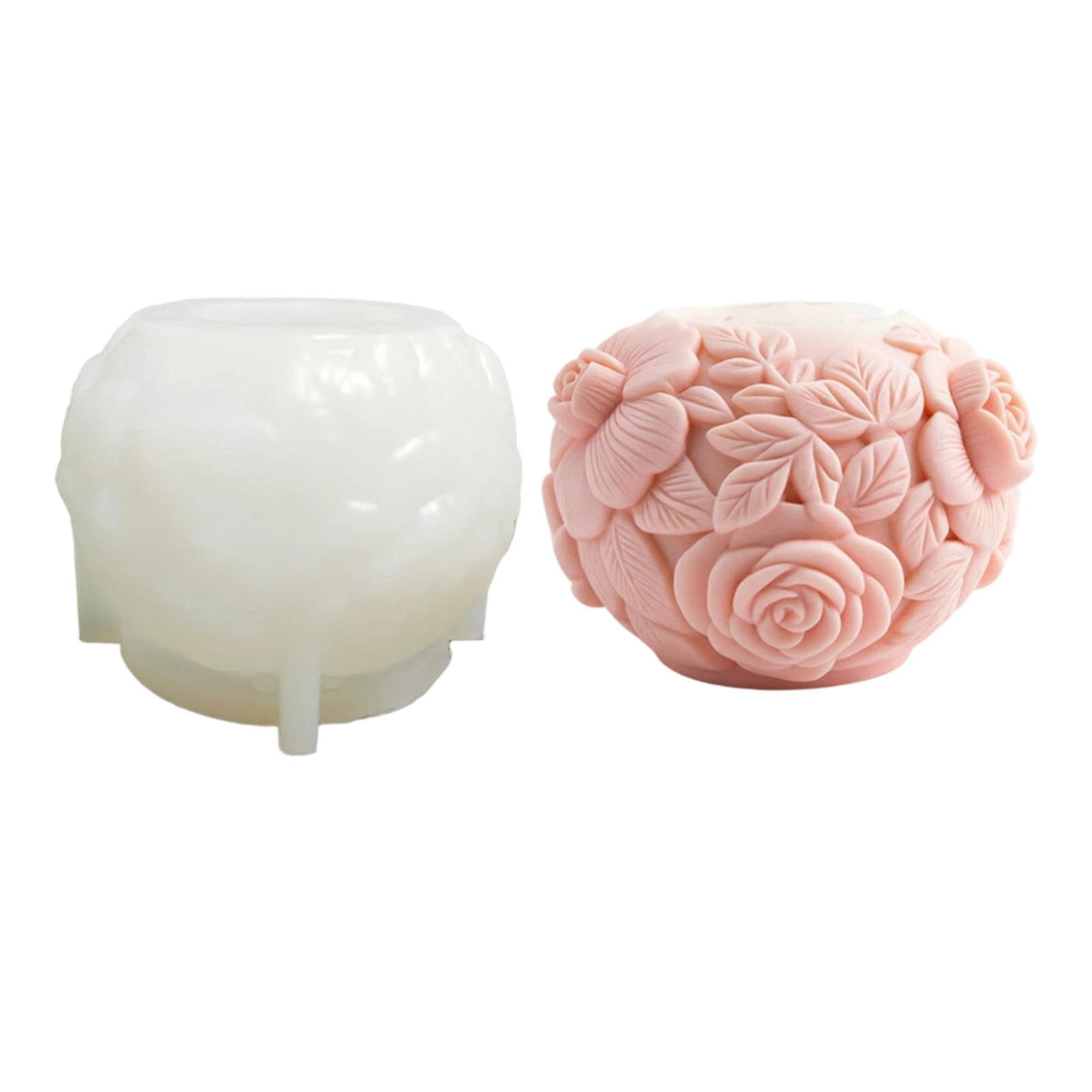 Hsioluted Food Grade Silicone Rose Shaped Making for Wedding Birthday Decorations Making