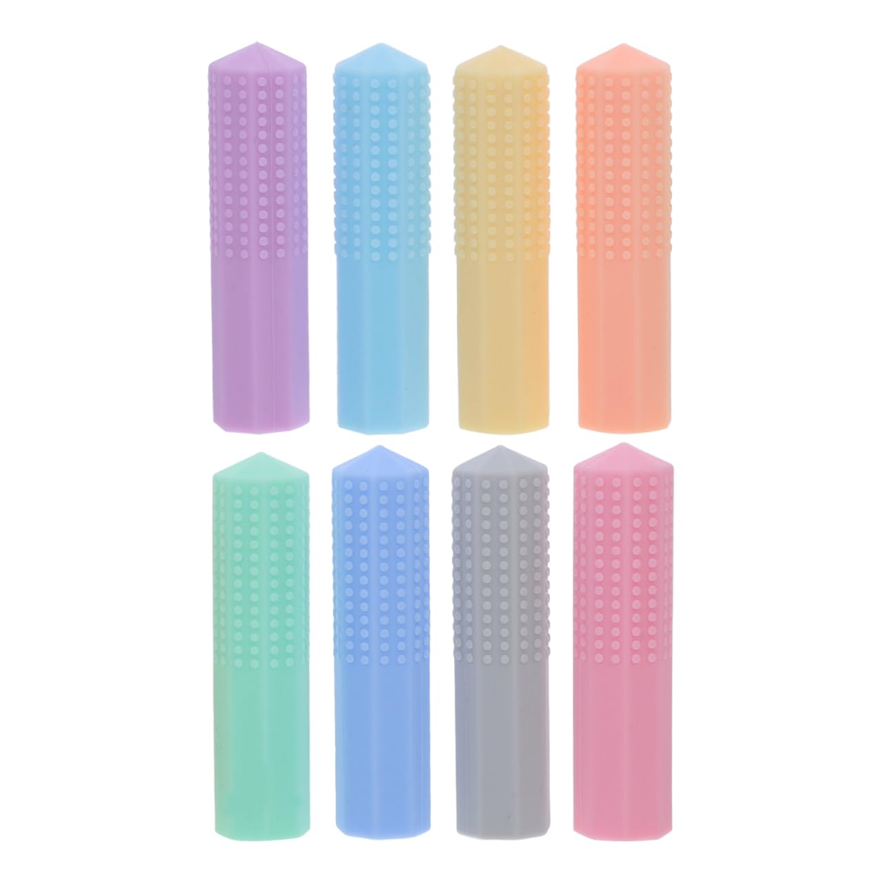 SHINEOFI Silicone Pen Caps Chewable Pencil Toppers for Sensory Stimulation and Fine Motor Skills Development Classroom Tools for Visually Impaired and Blind Users