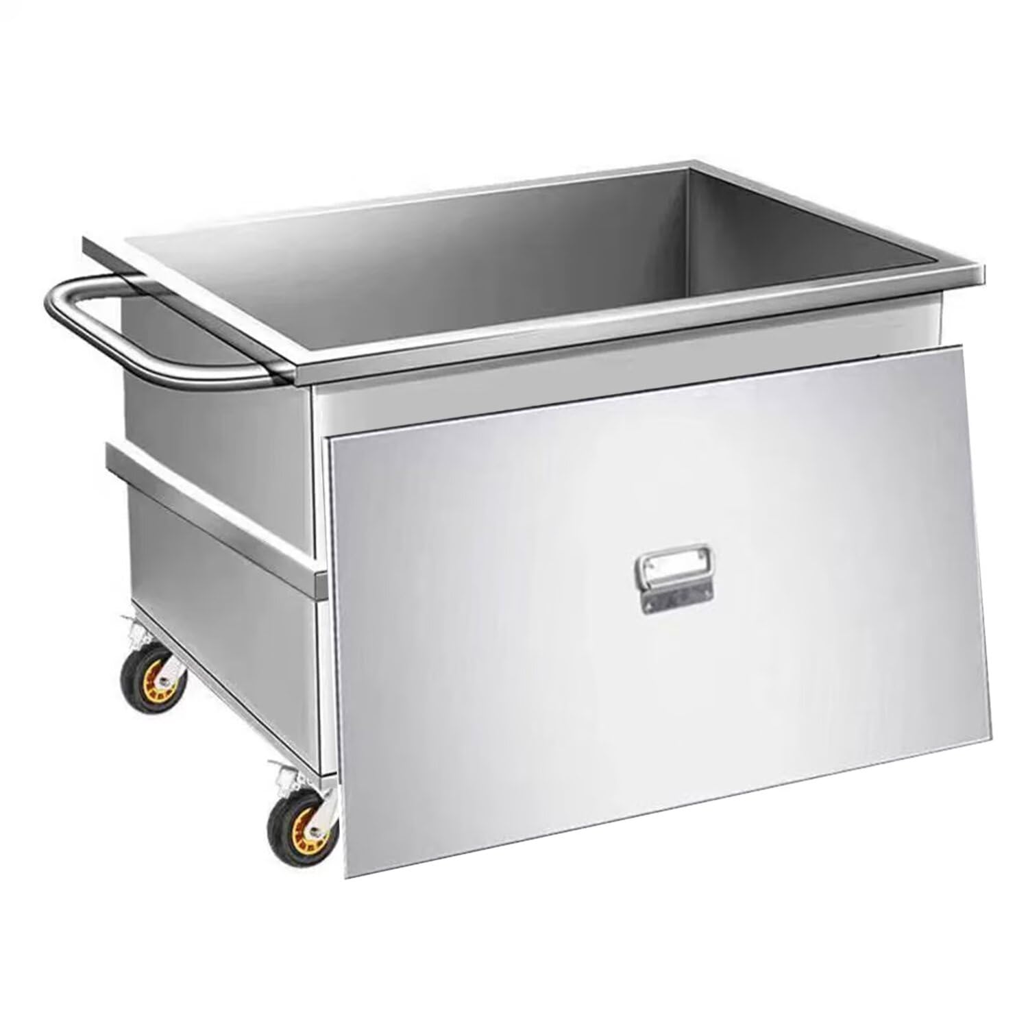 304 Stainless Steel Square Water Cart, Rolling Pressure Tank for Well Pump, Farm Irrigation & Greenhouse Water Systems