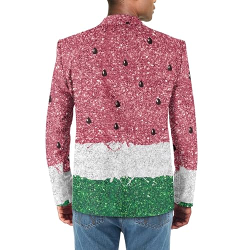 JooMeryer Mens 3D Printed Dress Suit Strawberry Long Sleeve Lapel Blazer Sport Coat Jacket2