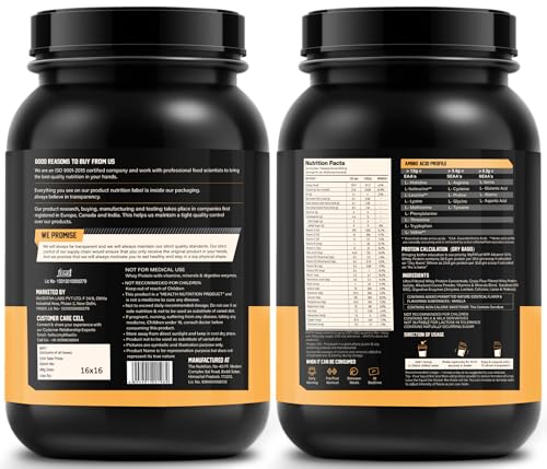 Image of MyFitFuel Advance MFF 100% Whey Protein Powder, Whey With Digestive Enzymes and Multi Vitamins | 1 Kg, 28 Servings (Vanilla Creme)