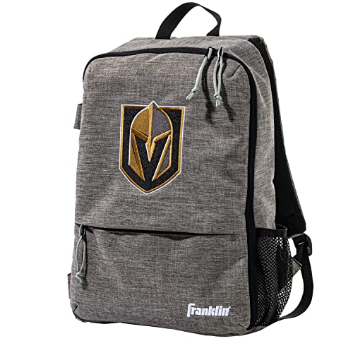 Franklin Sports NHL Vegas Golden Knights Street Pack Backpack - Official NHL Hockey Equipment Bags - Gray Hockey Backpack - Authentic Logos and Colors