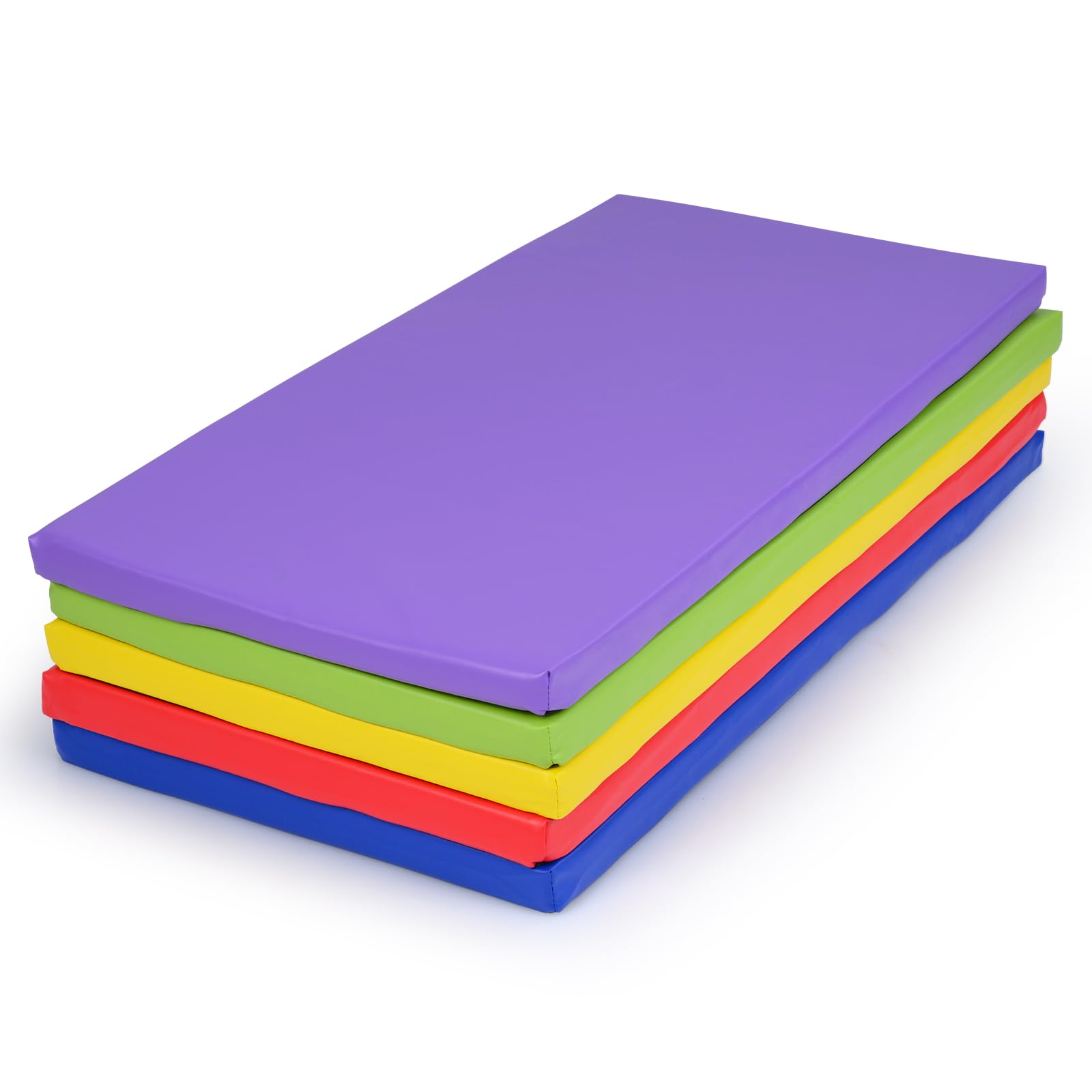 COSTWAY 5 Pcs Kids Nap Mat, 5cm/5.5cm Thick Sponge Children Floor Rest Mats, Portable Toddler Sleeping Bed for Preschool Boys Girls (119.5 x 59.5 x 5.5cm)