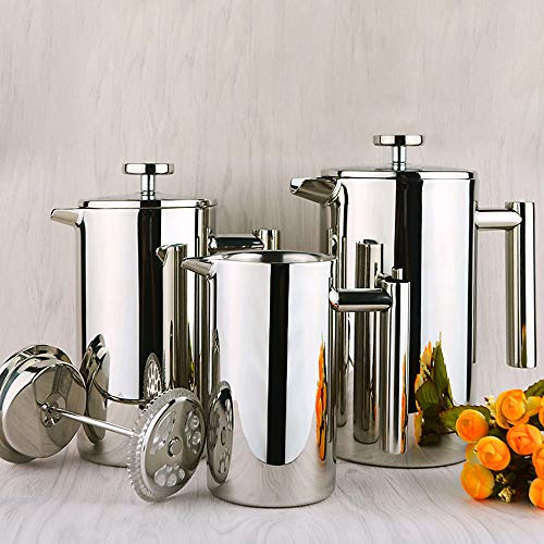 Máquina de café, Romacci Prensa Cafeteira de aço inoxidável Coador de café Pote Cafeteira portátil R