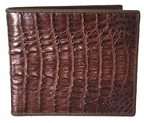 Men's Bifold Crocodile Tail Brown Wallet3