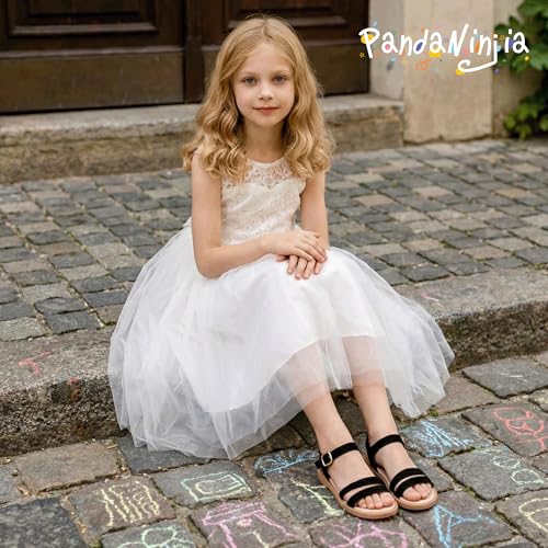 Image of PANDNAINJIA Girls Sandals Open Toe Toddler Kids Dress Summer Shoes