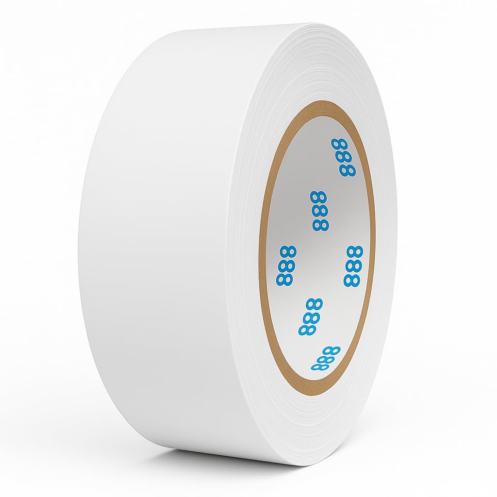 MAJOR GLOVES MG888 Multi-Purpose Duct Tape 1.88 Inches x 60 Yards, Crafts, Repairs & DIY Projects, 1 Roll (White)