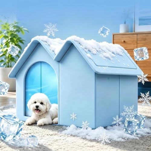 Maison de refroidissement pour chat été grotte de glace station extérieure