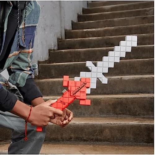 Lança Dardos Nerf Minecraft Heartstealer - 4 Dardos e Lâmina de Espuma - F7598 - Hasbro