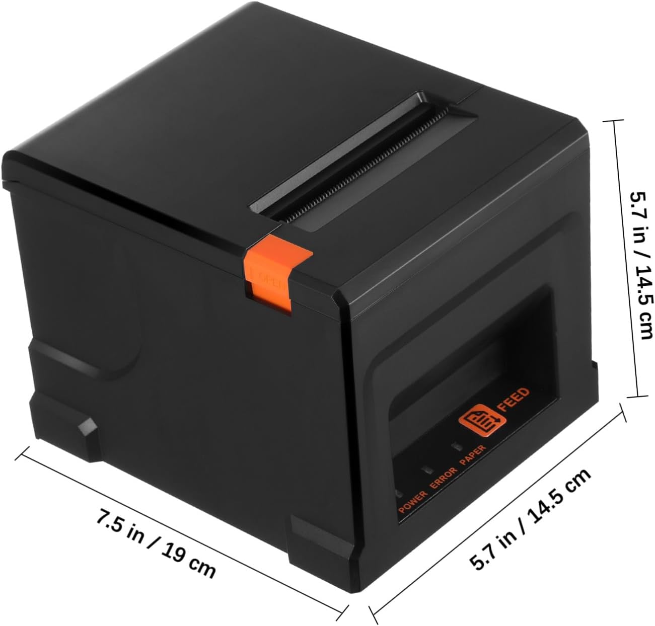 Sewroro Thermal Receipt Printer High-Efficiency Automatic Cutter POS Printer for Small Business Shops with US Plug Easy Operation with Order Reminder Light Suitable for Retail and Shipping