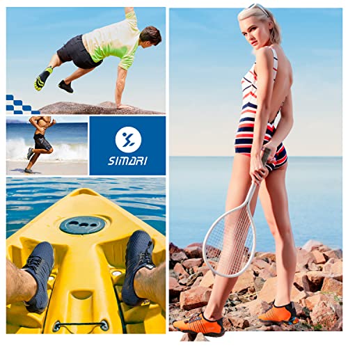 Simari WPR002-208 BLACK 42 Water Shoes For Women Men Barefoot Breathable Quick-Dry Aqua Sports Beach River Hiking Athletic Swim Surf Pool Diving Camping Must Haves Outdoor Gear thumb #6