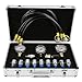 FJZ Hydraulic Test Kit, Liquid Pressure Test Kit Hydraulic Pressure Tester Kit Pressure Gauge + Test Hose + Test Coupling + Quick Connector