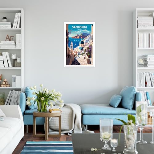 Viokalt Trendy Santorini Scenery Wall Art Funky Greece City Landscape Canvas Posters Europe Aegean Sea Travel Prints Painting For Family Living Room Bedroom Wall Decor 8x12in Unframed Viokalt Trendy Santorini Scenery Wall Art Funky Greece City Landscape Canvas Posters Europe Aegean Sea Travel Prints Painting For Family Living Room Bedroom Wall Decor 8x12in Unframed
