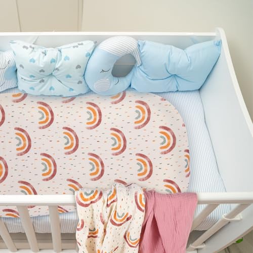 Image of Baby Lounger Cover 2 Pack, Muslin Baby Lounger Organic Cotton Cover, Newborn Lounger Cover Soft & Breathable Removable Infant Lounger Slipcover for Boys Girls, Covers Only
