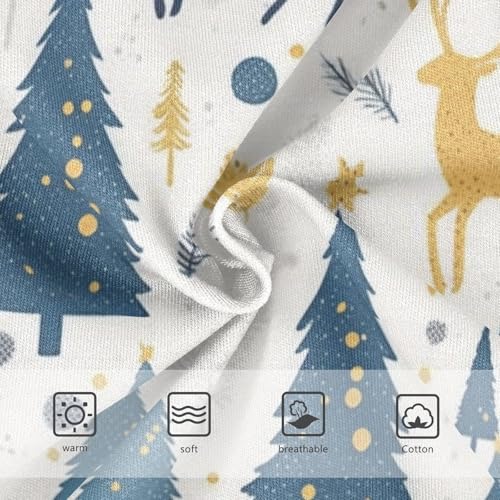 Elastic Waistband Girls' Panties Comfort Color for Young Girls Adorable Snowmen Pattern in Sizes 2T,3T, 4T, 5T, 6Y and 8Y3