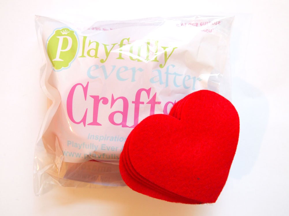 Amazon.com: Playfully Ever After 3 Inch 28pc Felt Hearts (Red)