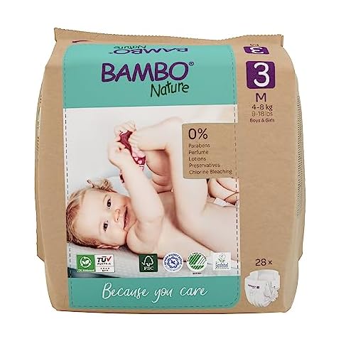 Bambo Nature Eco Nappies Size 3, 28PK Cover