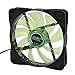 Aexit DC12V 0.26A 12Cm 4P zielony 32 diody LED 9 b-lades wentylator chłodzący do obudów PC chłodnica procesora chłodnica(Vert de DC12V 0.26A 12Cm 4P 32 LED allume le ventilateur de refroidissement de