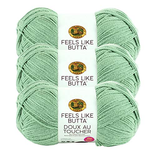 (3 Pack) Lion Brand Yarn 123-173 Feels Like Butta Bonus Bundle Yarn, Sage