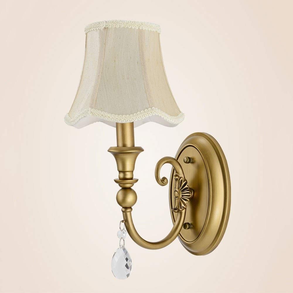 Lámpara de Pared Americana Creativa de Metal de Hierro Retro, Lámpara Dere Pura Lámpara Dere, Lámpara de Cristal de Cristal, Dormitorio Colgante de la Sala de Estar Luz de Pared E27 Interior Flex