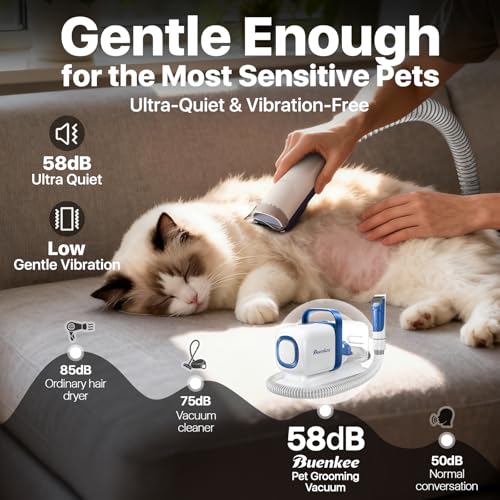 Buenkee Pet Grooming Kit with Vacuum Review — 15000Pa Low-Noise Pet Hair Clippers Image 6