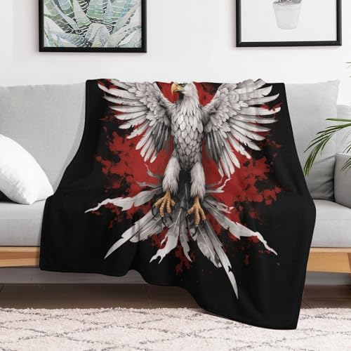 Couverture flanelle aigle douce et chaude pour canapé et bureau - 3