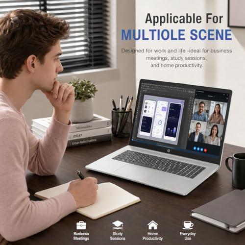 Image of HP 17.3 inch Business Laptop, 17.3 inch HD+ Anti-Glare Touchscreen, AMD Ryzen 5 7430U (6-Core), Wi-Fi 6, True Vision HD Camera, Windows 11 Pro, AI Copilot, HDMI, (32GB RAM | 1TB SSD)