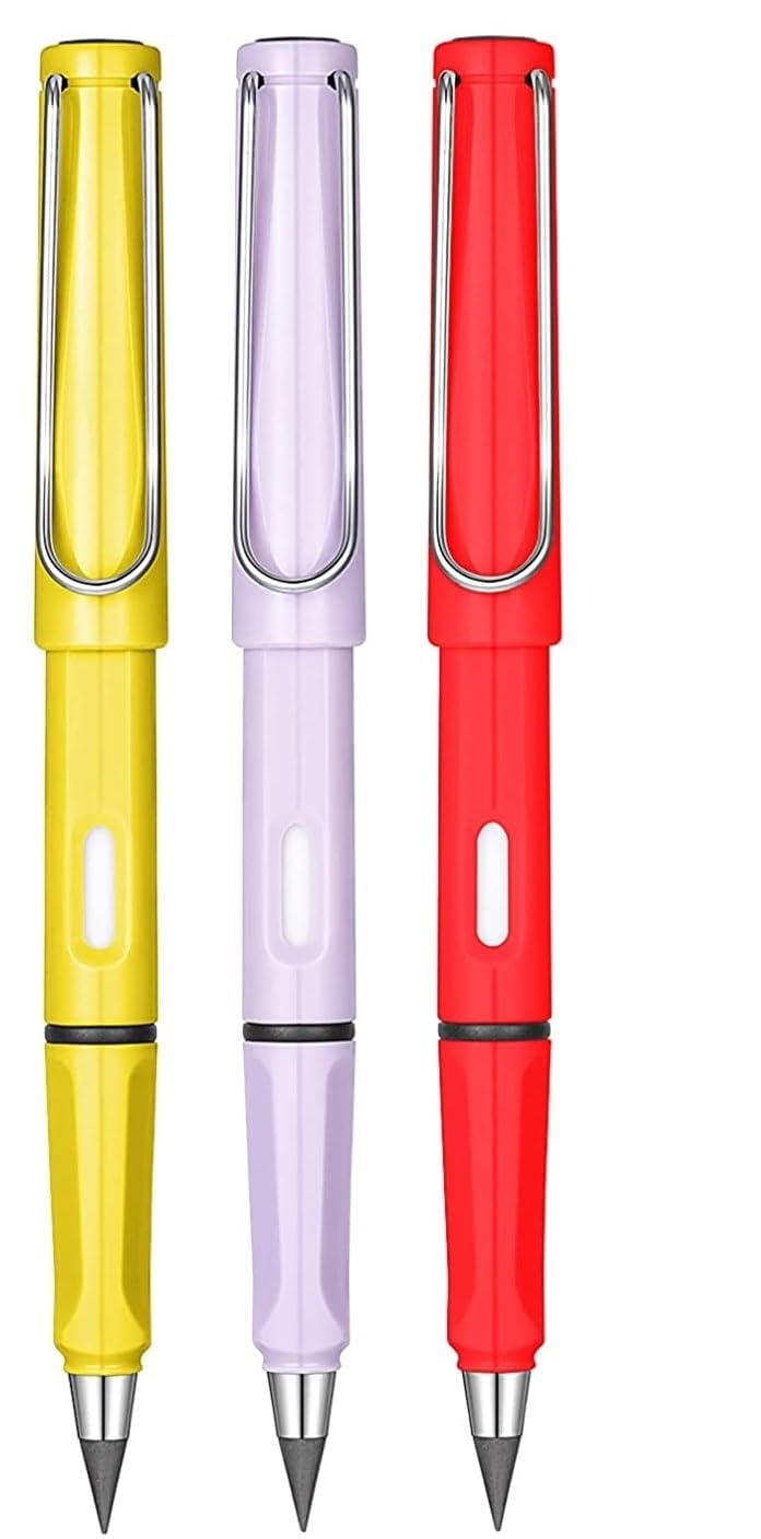 VR Creatives Pen Shape Pencil Everlasting Inkless Reusable Erasable Infinite Replaceable Graphite Nib Birthday Party Return Gift for Kids Multicolor Pack of 3 (B0CLK5YRJ9) Amazon Price History, Amazon Price Tracker