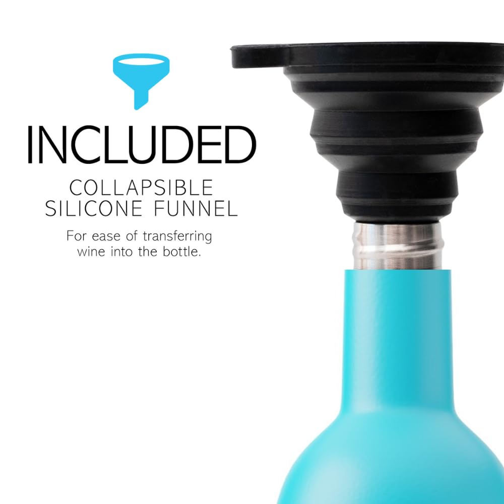 SUP Isolierter Weinflaschenkühler Edelstahl Weinkühler für Weinflaschen Hält Rosé 24 Stunden Kalt oder Glühwein 12 Stunden Heiß 750ml 75cl Weinflasche Muscheln (Muscheln)