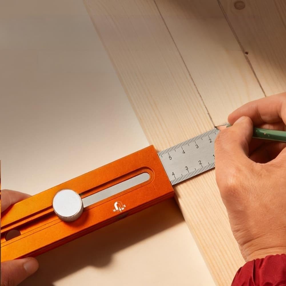 Niveau de marquage multifonctionnel, règle extensible en alliage d'aluminium avec bulle pour le travail du bois, mesure et positionnement, outil portable précis pour le bricolage